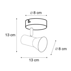 QAZQA Decken - und Wandstrahler Bronze drehbar und neigbar - Karin 1
