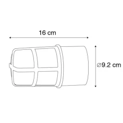 QAZQA Decken- und Wandleuchte schwarz mit klarem Schirm IP54 - Kiki