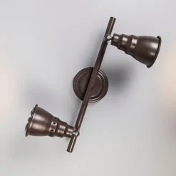 QAZQA Decken- und Wandstrahler rostbraun schwenkbar - Coney 2