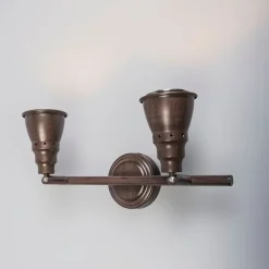 QAZQA Decken- und Wandstrahler rostbraun schwenkbar - Coney 2