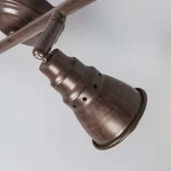 QAZQA Decken- und Wandstrahler rostbraun schwenkbar - Coney 2