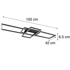 Trio Leuchten Deckenleuchte Anthrazit inkl. LED, Fernbedienung - Riha