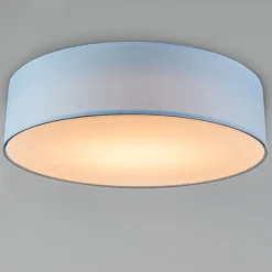 Kinder QAZQA Deckenleuchte blau 40 cm inkl. LED - Drum LED