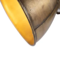 QAZQA Deckenleuchte Bronze 2-Lichter mit Holz - Mangos