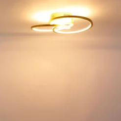 QAZQA Deckenleuchte Gold 45 cm inkl. LED 3 Stufen dimmbar - Rowin