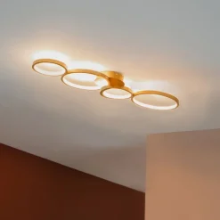 QAZQA Deckenleuchte gold inkl. LED 3-stufig dimmbar 4-flammig - Lupolo