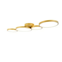 QAZQA Deckenleuchte gold inkl. LED 3-stufig dimmbar 4-flammig - Lupolo