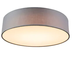 Kinder QAZQA Deckenleuchte grau 40 cm inkl. LED - Drum LED