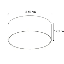 Kinder QAZQA Deckenleuchte grün 40 cm inkl. LED - Drum LED