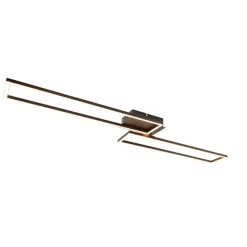 QAZQA Deckenleuchte länglich schwarz 3-stufig dimmbar - Plazas Novo