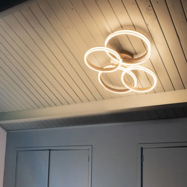 QAZQA Deckenleuchte Messing inkl. LED 3-stufig dimmbar 4-flammig - Navara