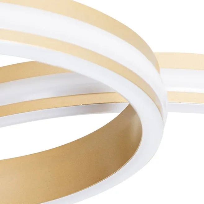 QAZQA Deckenleuchte Messing inkl. LED 3-stufig dimmbar 4-flammig - Navara