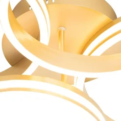 QAZQA Deckenleuchte Messing inkl. LED 3-stufig dimmbar 4-flammig - Navara