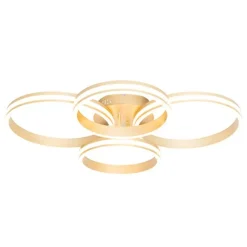 QAZQA Deckenleuchte Messing inkl. LED 3-stufig dimmbar 4-flammig - Navara