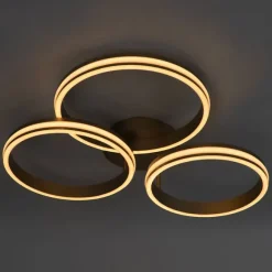 QAZQA Deckenleuchte Messing inkl. LED 3-Stufen dimmbar 3-Licht - Navara