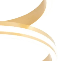 QAZQA Deckenleuchte Messing inkl. LED 3-Stufen dimmbar 3-Licht - Navara