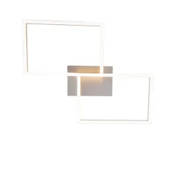 QAZQA Deckenleuchte quadratisch Stahl 3-stufig dimmbar - Plazas Novo