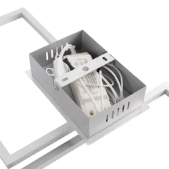 QAZQA Deckenleuchte quadratisch Stahl 3-stufig dimmbar - Plazas Novo