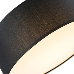 Kinder QAZQA Deckenleuchte schwarz 30 cm inkl. LED - Drum LED