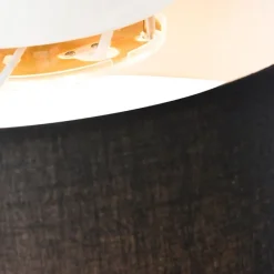 Kinder QAZQA Deckenleuchte schwarz 30 cm inkl. LED - Drum LED