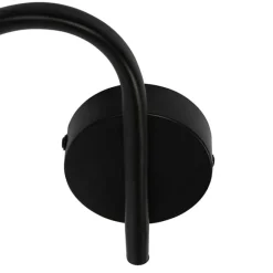 QAZQA Deckenleuchte schwarz 44,5 cm mit Rauchglas 3-flammig - Vidro