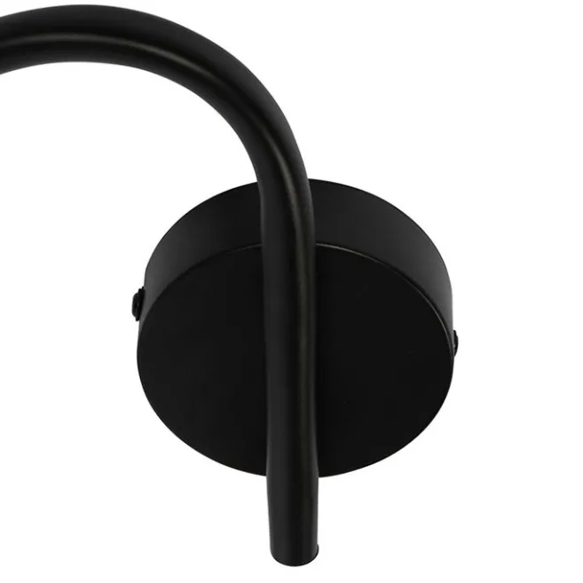 QAZQA Deckenleuchte schwarz 44,5 cm mit Rauchglas 3-flammig - Vidro