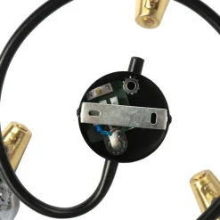 QAZQA Deckenleuchte schwarz 44,5 cm mit Rauchglas 3-flammig - Vidro