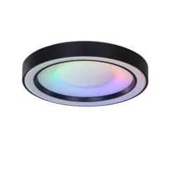 Trio Leuchten Deckenleuchte Schwarz inkl. dimmbarer RGBW LED mit Fernbedienung - Arco