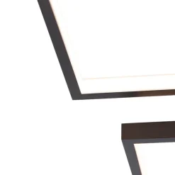 QAZQA Deckenleuchte schwarz inkl. LED 3 Stufen dimmbar 4-Licht - Lejo