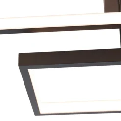 QAZQA Deckenleuchte schwarz inkl. LED 3 Stufen dimmbar 4-Licht - Lejo