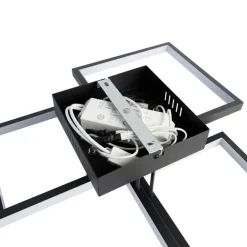 QAZQA Deckenleuchte schwarz inkl. LED 3 Stufen dimmbar 4-Licht - Lejo