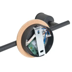 QAZQA Deckenleuchte schwarz mit Rauchglas und Holz 2-flammig - Vidro