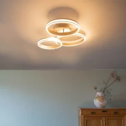 QAZQA Deckenleuchte Stahl inkl. LED 3-Stufen dimmbar 3-Licht - Navara