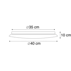 Shada Deckenleuchte weiß inkl. LED und Dimmer mit Fernbedienung - Mähne