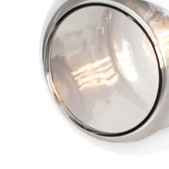 QAZQA Deckenspot Schwarz mit Gold mit Rauchglas 4-flammig - Zuzanna