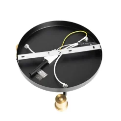 QAZQA Deckenspot Schwarz mit Gold mit Rauchglas 3-flammig - Zuzanna