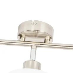 QAZQA Deckenstrahler aus Stahl mit weißem Schirm, 3-flammig verstellbar – Hetta