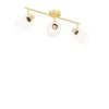 QAZQA Deckenstrahler Gold mit Glas 3-flammig verstellbar - Laura