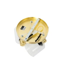 QAZQA Deckenstrahler Gold mit Glas 3-flammig verstellbar rund - Laura