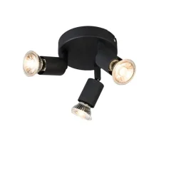 QAZQA Deckenstrahler im Industriedesign schwarz schwenkbar rund - Jeany 3