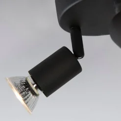 QAZQA Deckenstrahler im Industriedesign schwarz schwenkbar rund - Jeany 3