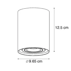QAZQA Deckenstrahler schwarz mit gold dreh- und schwenkbar - Rondoo up