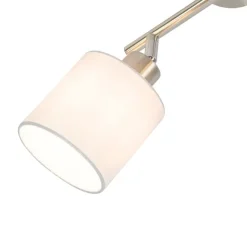 QAZQA Deckenstrahler Stahl mit weißem Schirm 2-Licht verstellbar - Hetta