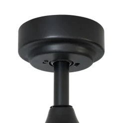 QAZQA Deckenventilator schwarz mit Holzprint 132cm inkl. LED Dimmbar mit Fernbedienung - Joly