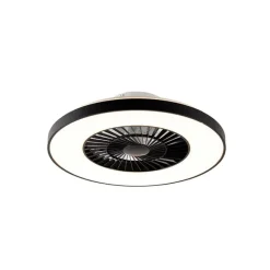 QAZQA Deckenventilator schwarz mit Sterneneffekt 60cm inkl. LED Dimmbar mit Fernbedienung - Climo