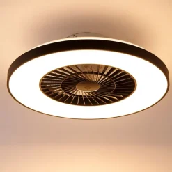 QAZQA Deckenventilator schwarz mit Sterneneffekt 60cm inkl. LED Dimmbar mit Fernbedienung - Climo