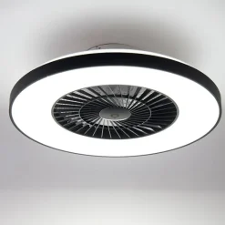 QAZQA Deckenventilator schwarz mit Sterneneffekt 60cm inkl. LED Dimmbar mit Fernbedienung - Climo