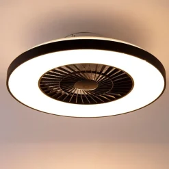 QAZQA Deckenventilator schwarz mit Sterneneffekt 60cm inkl. LED Dimmbar mit Fernbedienung - Climo