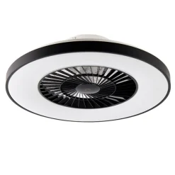 QAZQA Deckenventilator schwarz mit Sterneneffekt 60cm inkl. LED Dimmbar mit Fernbedienung - Climo