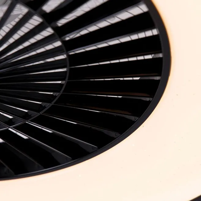 QAZQA Deckenventilator schwarz mit Sterneneffekt 60cm inkl. LED Dimmbar mit Fernbedienung - Climo